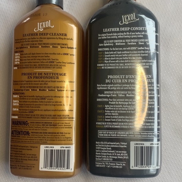 Car or Home Furniture Lexol All Leather Conditioner and Cleaner Care - Picture 3 of 3